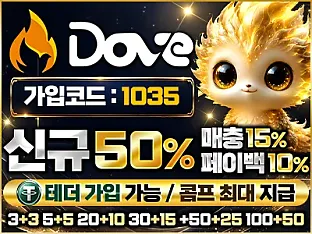 도브카지노(DOVE) 보증금 5억 보증업체 안내, 해외형 플랫폼