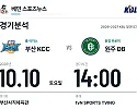 10월 10일 부산 KCC vs 원주 DB KBL 경기분석 | 경기시간 주요 선수