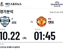 10월 22일 코모 vs 맨체스터 유나이티드 챔피언스리그 경기분석