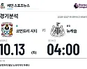 10월 13일 코번트리 시티 vs 뉴캐슬 프리미어리그 경기분석
