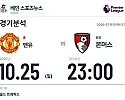 10월 25일 맨체스터 유나이티드 vs 본머스 프리미어리그 경기분석
