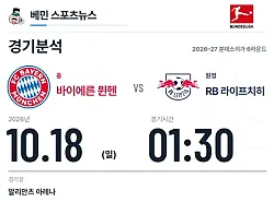 10월 18일 바이에른 뮌헨 vs RB 라이프치히 분데스리가 경기분석